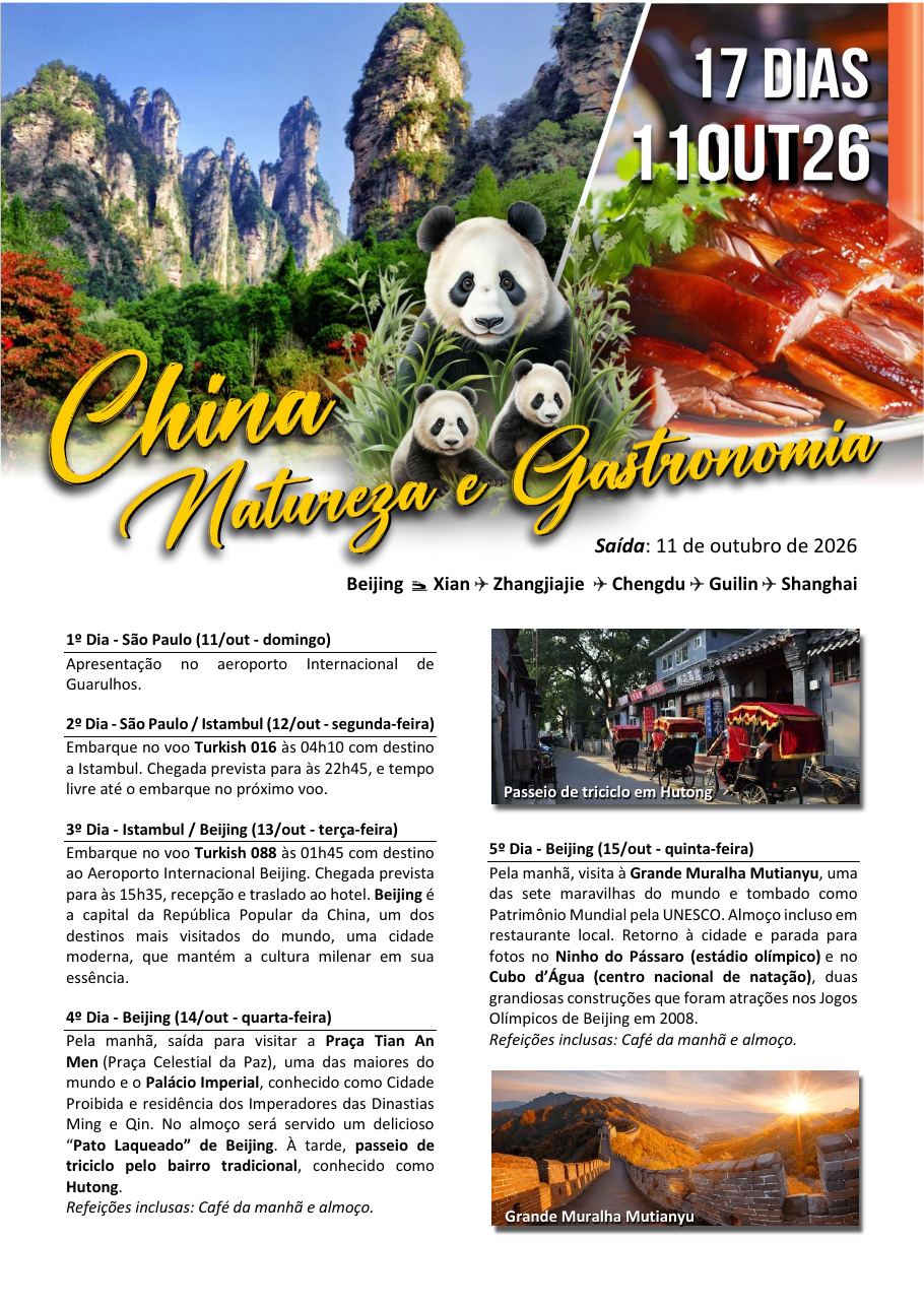 China — Natureza e Gastronomia — página 1