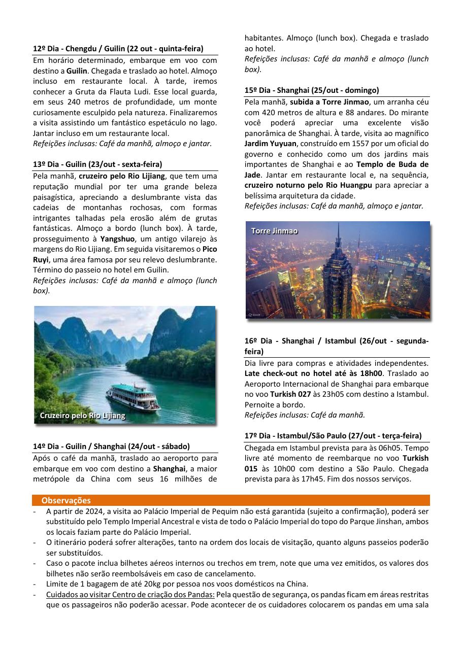 China — Natureza e Gastronomia — página 3